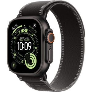 APPLE Watch Ultra 3 Cellular - 49 mm Black Titanium Case with Black Trail Loop, S/M, Black