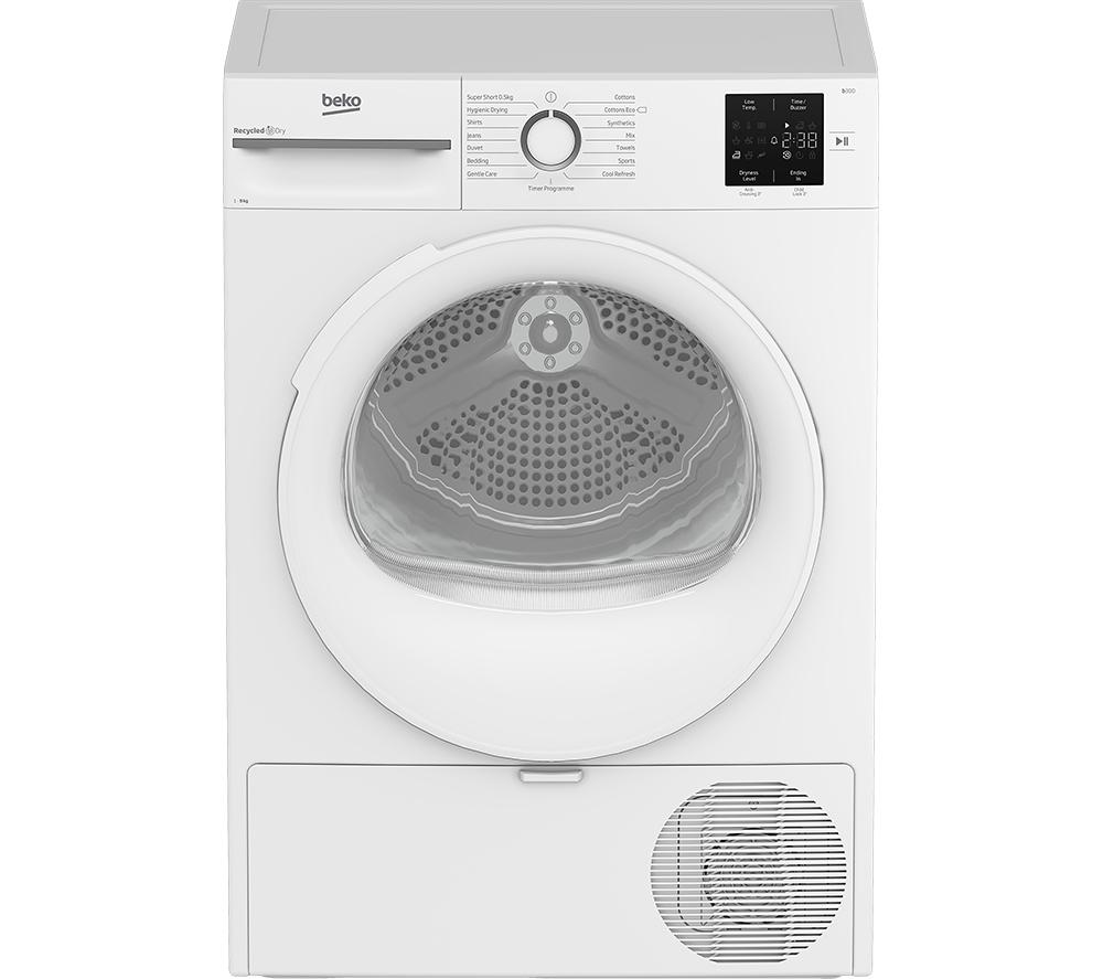 BEKO b300 BM3T3922W 9 kg Heat Pump Tumble Dryer - White, White
