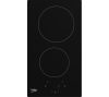BEKO HDMC32410BT 30 cm Electric Ceramic Domino Hob - Black, Black