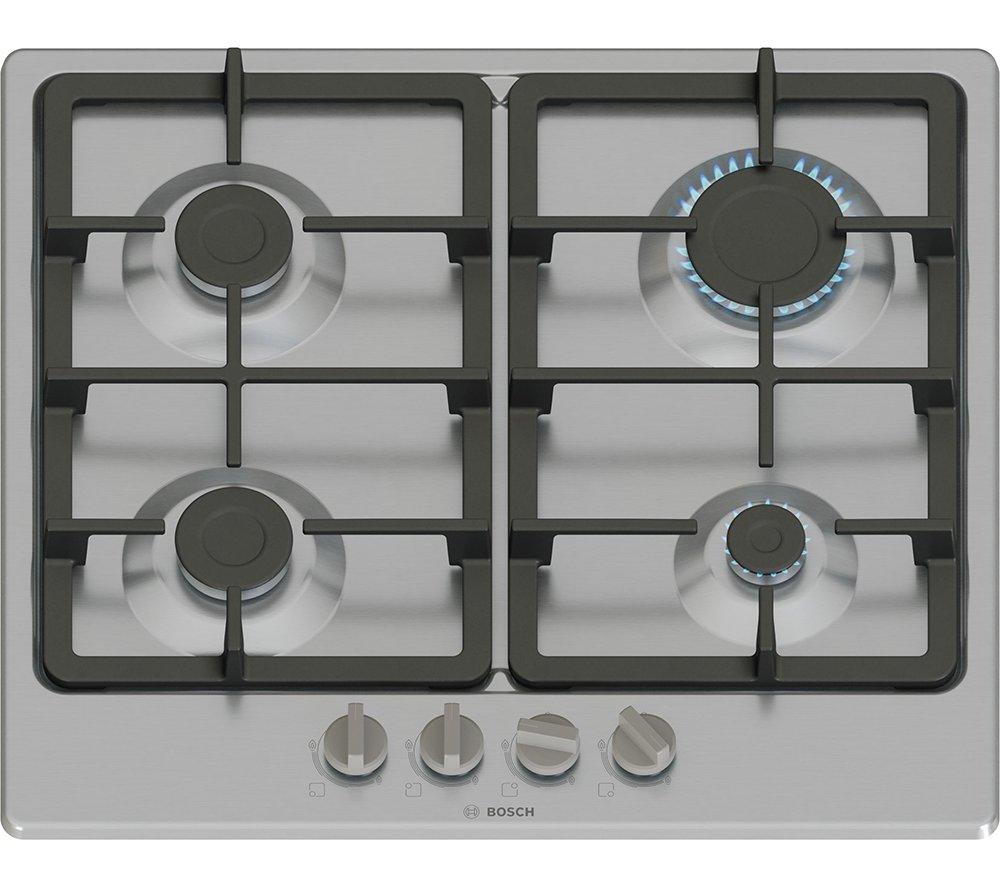 BOSCH Series 4 PGP6B5K90 60 cm Gas Hob - Stainless Steel, Stainless Steel