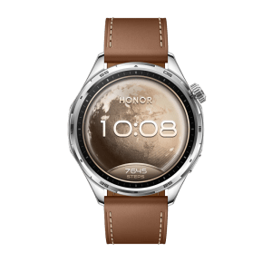 HONOR Watch 6 Rome-B09C Standard BT 32MB+4GB Twilight Brown Brown Leather Strap - For gift Headsphone Pro