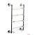 Art Deco wall mounted heated towel rail – Medium