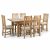 Astoria Extending Dining Table with 6 Hereford Chairs Brown