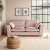 Blakeney Luxury Velvet 3 Seater Sofa Luxury Velvet Peach Blush