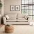 Blakeney Luxury Velvet 4 Seater Sofa Luxury Velvet Natural