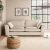 Blakeney Luxury Velvet 4 Seater Sofa Luxury Velvet Natural