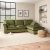 Blakeney Luxury Velvet Corner Chaise Sofa Luxury Velvet Olive