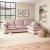 Blakeney Luxury Velvet Corner Chaise Sofa Luxury Velvet Peach Blush