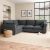 Blakeney Slub Cotton Blend Corner Sofa Slub Cotton Black