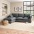 Blakeney Textured Weave Corner Chaise Sofa Textured Weave Graphite
