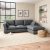 Blakeney Textured Weave Corner Chaise Sofa Textured Weave Graphite