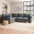 Blakeney Textured Weave Corner Sofa Textured Weave Graphite