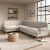 Canterbury Luxury Velvet Left Hand Corner Sofa Luxury Velvet Natural