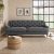 Canterbury Slub Cotton Blend 4 Seater Sofa Black