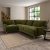 Darwin Luxury Velvet Left Hand Corner Sofa Green