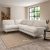 Darwin Slub Cotton Blend Left Hand Corner Sofa Slub Cotton Sandstone