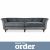 Jaipur 4 Seater Sofa Brushed Plain Fabric Grey
