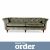 Jaipur 4 Seater Sofa Slub Velvet Green
