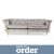 Jaipur 4 Seater Sofa Slub Velvet Grey