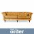 Jaipur 4 Seater Sofa Slub Velvet Yellow