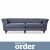Jaipur 4 Seater Sofa Vintage Chenille Navy Blue