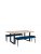 Julian Bowen Berwick 180 Cm Dining Table + 2 Luxe Low Benches – Oak/Blue