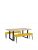 Julian Bowen Berwick 180 Cm Dining Table + 2 Luxe Low Benches – Oak/Mustard