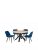 Julian Bowen Berwick Round Table & 4 Burgess Chairs