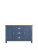 K-Interiors Fontana Ready Assembled Solid Wood Large Sideboard – Blue