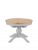 K-Interiors Harrow Part Assembled Solid Wood 110-145 Cm Round Extending Table – Grey/Oak