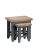 K-Interiors Harrow Ready Assembled Solid Wood Nest Of 2 Tables – Charcoal/Oak