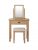 K-Interiors Shelton Part Assembled Solid Wood Dressing Table, Stool And Mirror Set