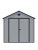 Rowlinson Airevale 8X6 Ft Apex Plastic Shed – Light Grey