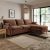Salisbury Luxury Velvet Right Hand Corner Sofa Brown