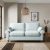 Salisbury Slub Cotton Blend 2 Seater Sofa Bed Slub Cotton Light Mineral