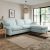 Salisbury Slub Cotton Blend Right Hand Corner Sofa Light Blue
